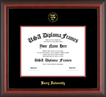 Barry Diploma Frame – Cherry Matte – Black/Red Mat