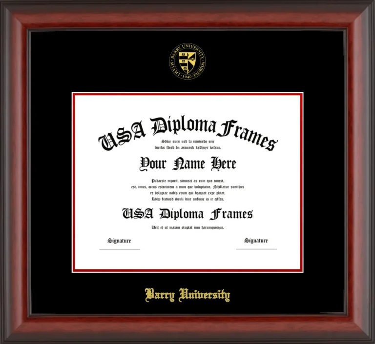 Barry Diploma Frame – Cherry Matte – Black/Red Mat