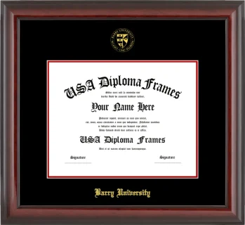 Barry Diploma Frame – Cherry Glossy – Black/Red Mat