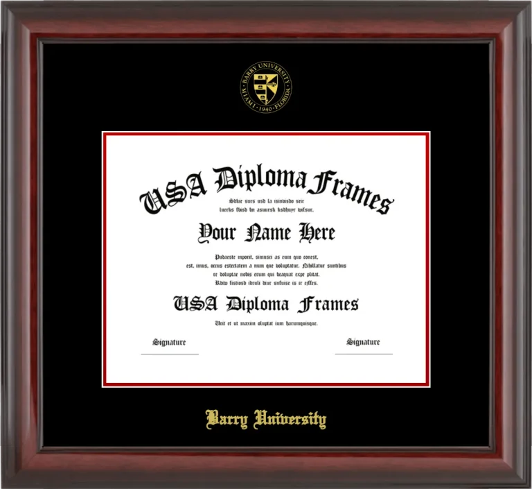 Barry Diploma Frame – Cherry Glossy – Black/Red Mat