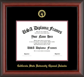 CSUCI Diploma Frame – Cherry Matte – Black/Crimson Mat
