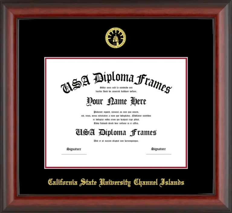CSUCI Diploma Frame – Cherry Matte – Black/Crimson Mat