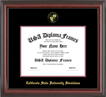 CSUStan Diploma Frame – Cherry Glossy – Black/Crimson Mat