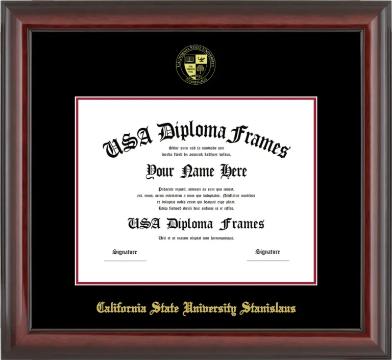 CSUStan Diploma Frame – Cherry Glossy – Black/Crimson Mat