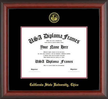 CSUC Diploma Frame – Cherry Matte – Black/Crimson Mat