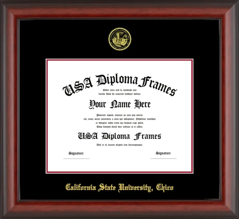 CSUC Diploma Frame – Cherry Matte – Black/Crimson Mat