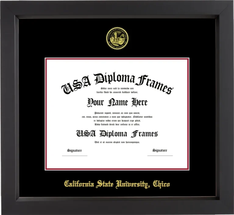 CSUC Diploma Frame – Black Matte – Black/Crimson Mat