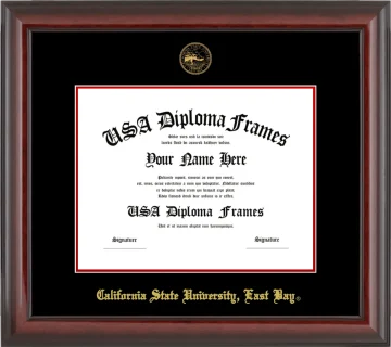 CSUEB Diploma Frame – Cherry Glossy – Black/Red Mat