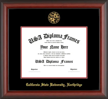 CSUN Diploma Frame – Cherry Matte – Black/Red Mat