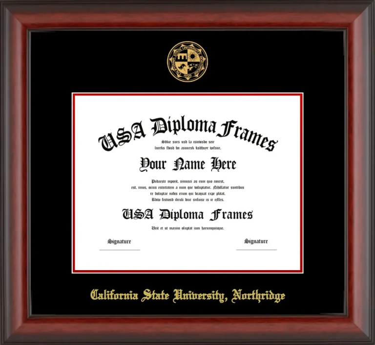 CSUN Diploma Frame – Cherry Matte – Black/Red Mat