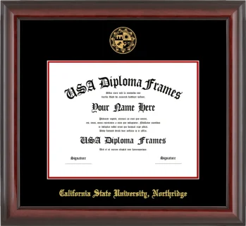 CSUN Diploma Frame – Cherry Glossy – Black/Red Mat