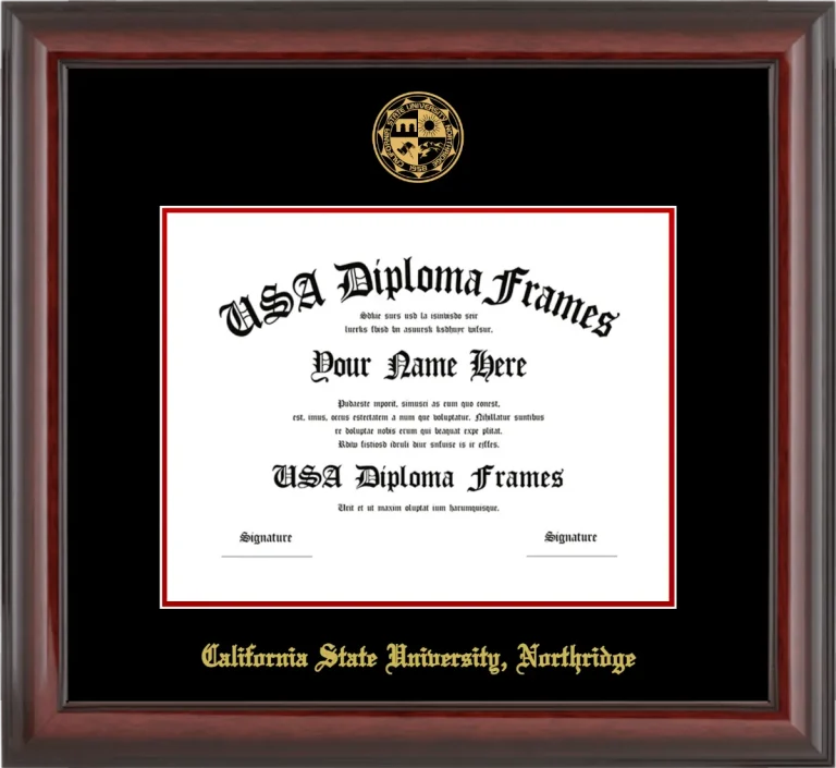 CSUN Diploma Frame – Cherry Glossy – Black/Red Mat
