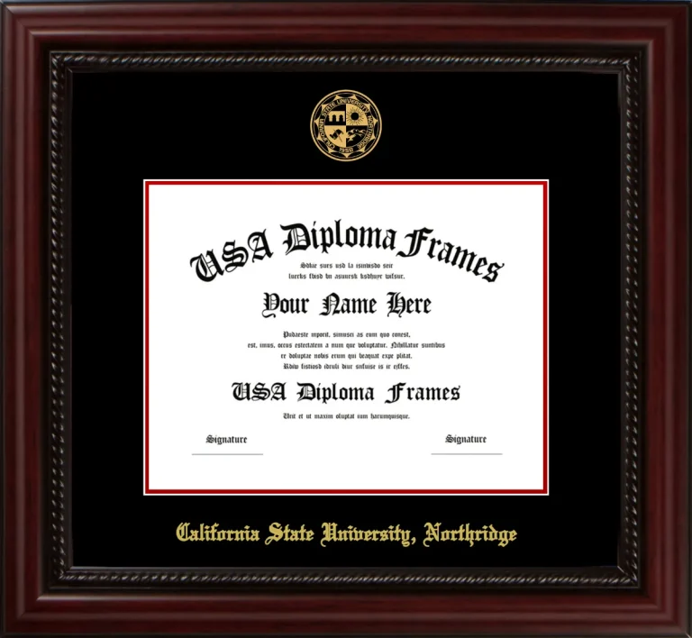 CSUN Diploma Frame – Cherry Rope – Black/Red Mat