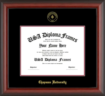Chapman Diploma Frame – Cherry Matte – Black/Crimson Mat