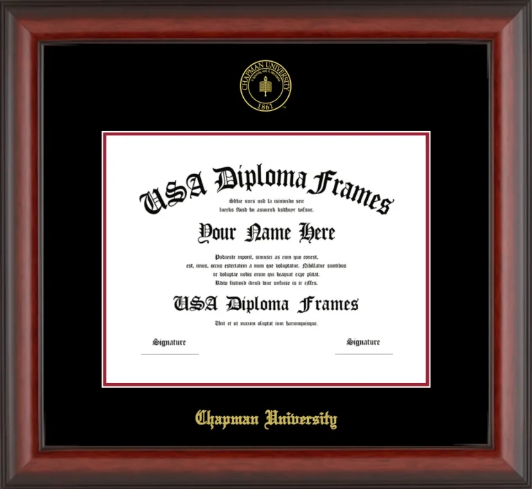 Chapman Diploma Frame – Cherry Matte – Black/Crimson Mat