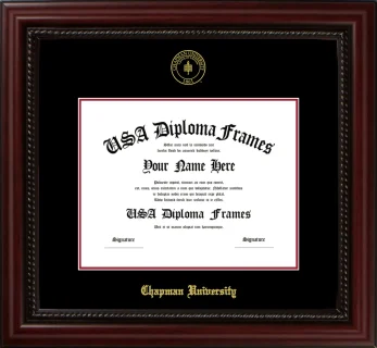 Chapman Diploma Frame – Cherry Rope – Black/Crimson Mat