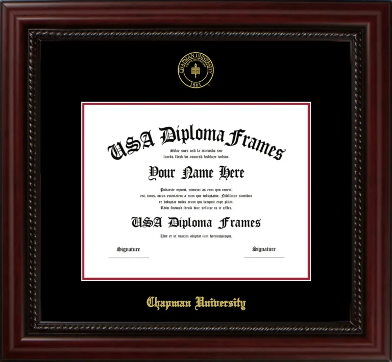 Chapman Diploma Frame – Cherry Rope – Black/Crimson Mat