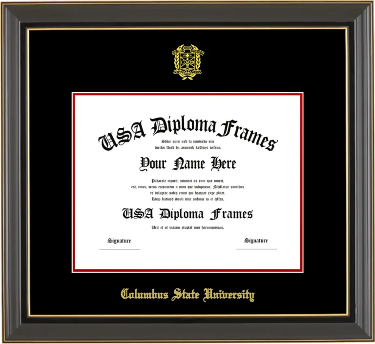 Columbus Bachelors Frame – Black Gold Trim – Black/Red Mat