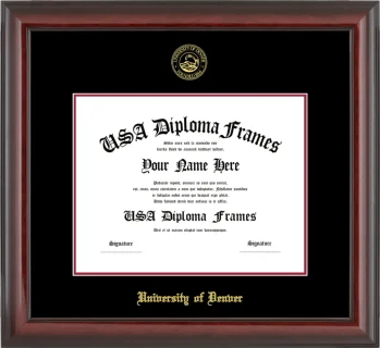 UD Diploma Frame – Cherry Glossy – Black/Crimson Mat