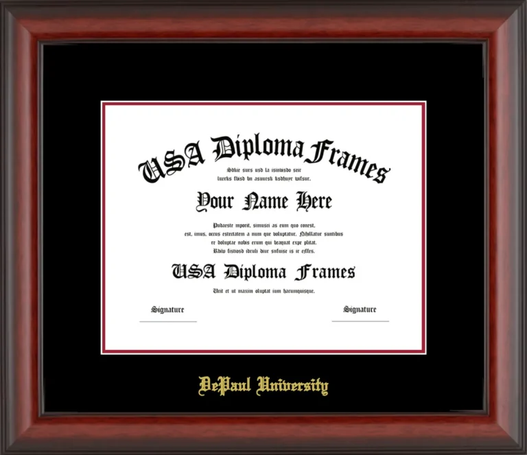 DePaul Diploma Frame – Cherry Matte – Black/Crimson Mat