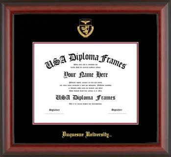 DuqU Diploma Frame – Cherry Matte – Black/Crimson Mat