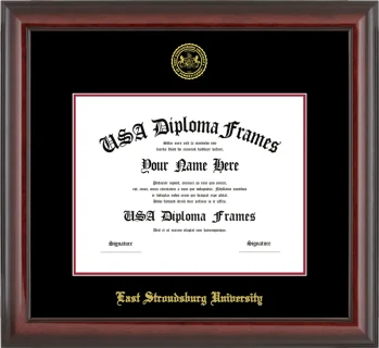 ESUP Diploma Frame – Cherry Glossy – Black/Crimson Mat