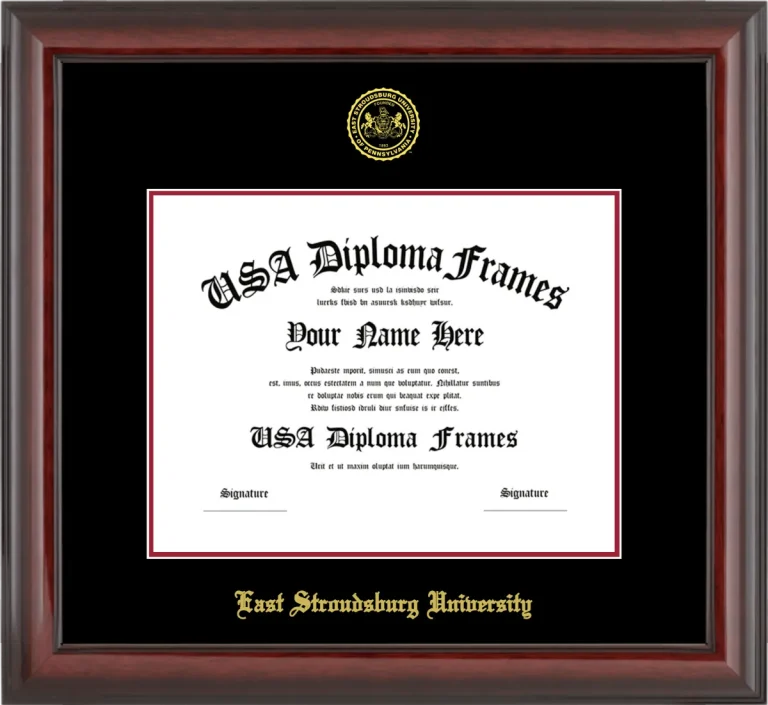 ESUP Diploma Frame – Cherry Glossy – Black/Crimson Mat