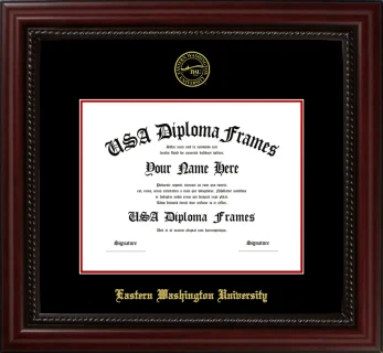 EWU Bachelors Frame – Cherry Rope – Black/Red Mat