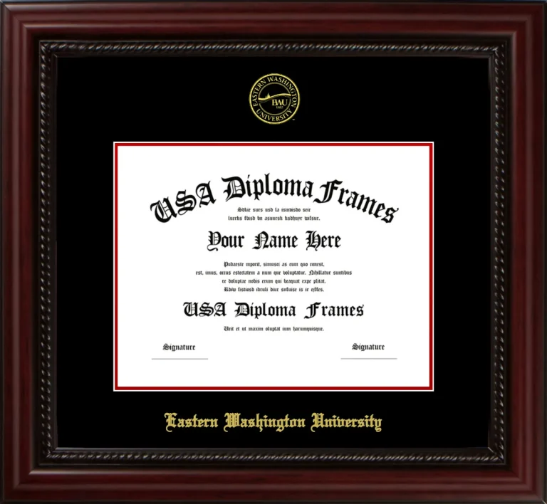 EWU Bachelors Frame – Cherry Rope – Black/Red Mat