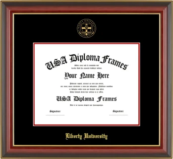 Liberty Bachelors Frame – Cherry Gold Trim – Black/Red Mat
