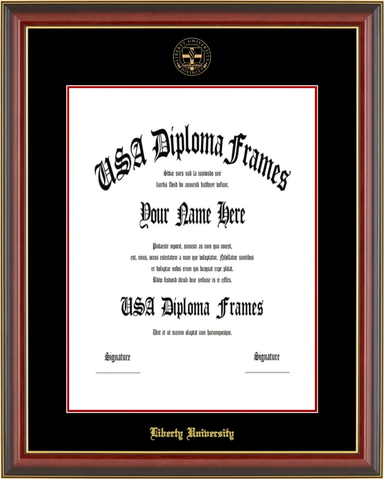 Liberty Masters Frame – Cherry Gold Trim – Black/Red Mat