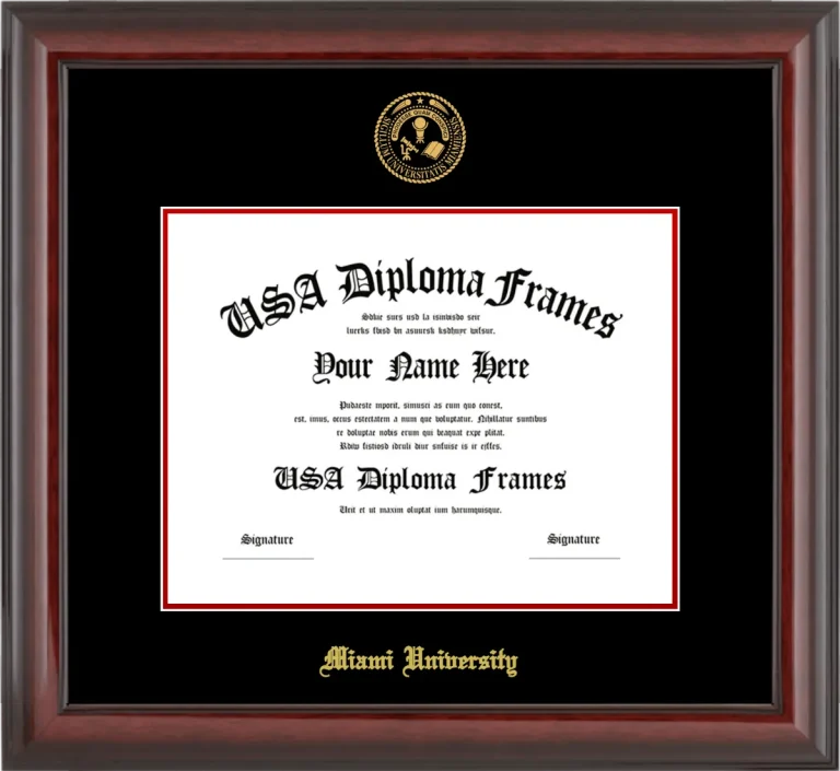 MUO Diploma Frame – Cherry Glossy – Black/Red Mat