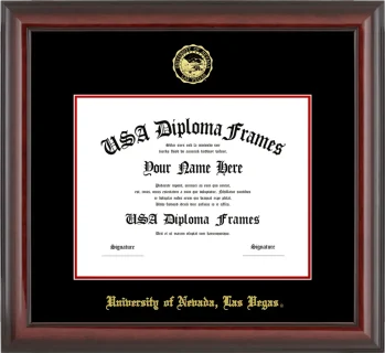 UNLV Diploma Frame – Cherry Glossy – Black/Red Mat