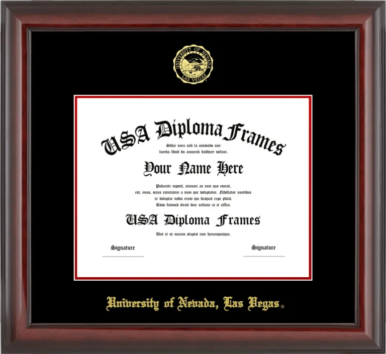 UNLV Diploma Frame – Cherry Glossy – Black/Red Mat
