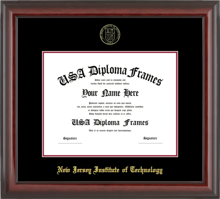 NJIT Bachelors Frame – Cherry Glossy – Black/Crimson Mat