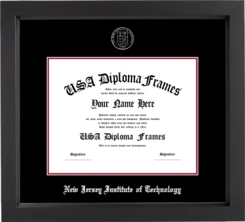 NJIT Bachelors Frame – Black Matte – Black/Crimson Mat