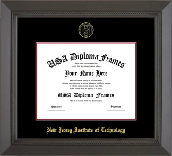 NJIT Bachelors Frame – Black Rope – Black/Crimson Mat