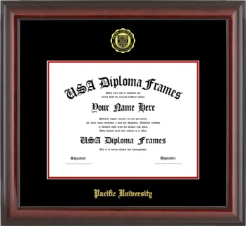 PUO Diploma Frame – Cherry Glossy – Black/Red Mat