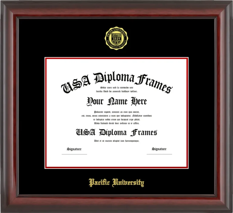PUO Diploma Frame – Cherry Glossy – Black/Red Mat