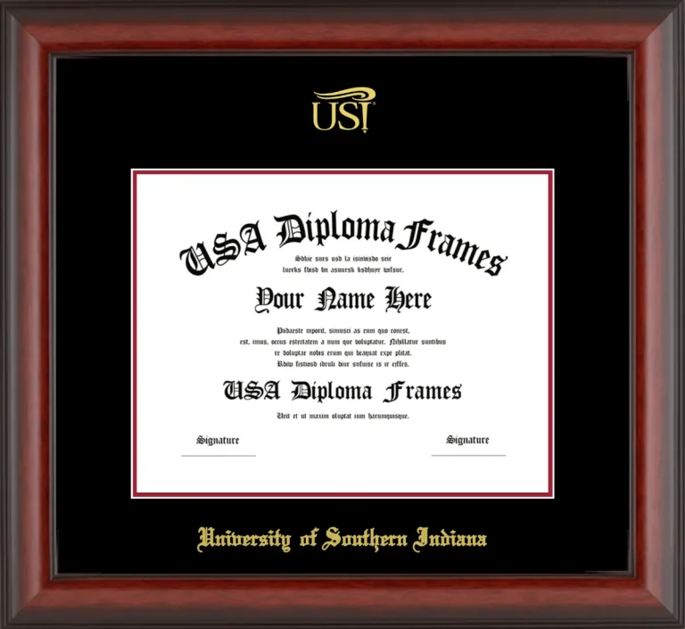 USI Diploma Frame – Cherry Matte – Black/Crimson Mat