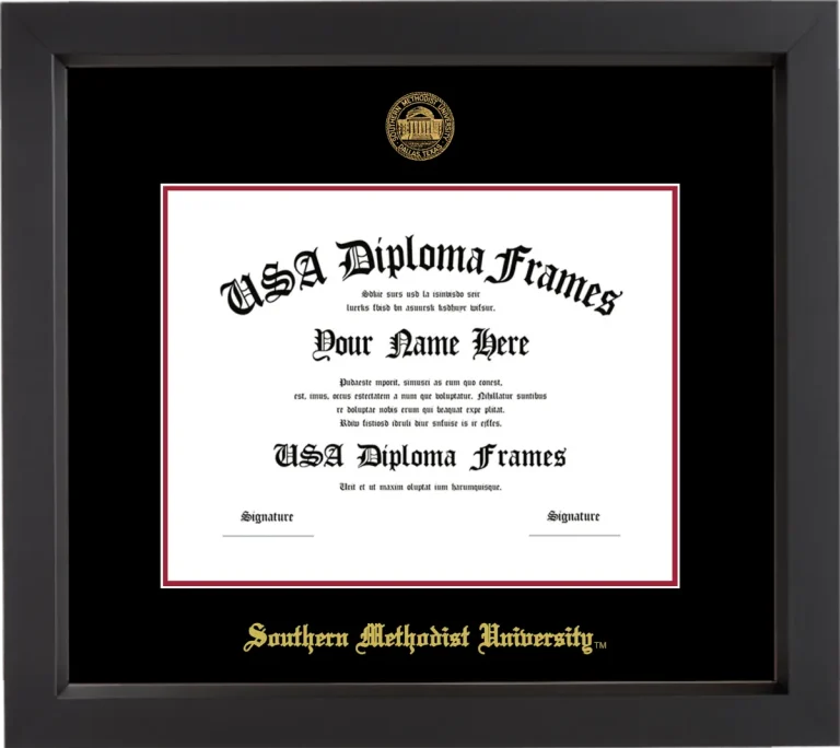 SMU Bachelors Frame – Black Matte – Black/Crimson Mat