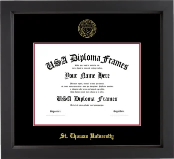 STU Bachelors Frame – Black Matte – Black/Crimson Mat