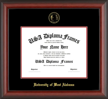 UWA Diploma Frame – Cherry Matte – Black/Red Mat