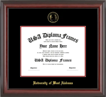 UWA Diploma Frame – Cherry Glossy – Black/Red Mat