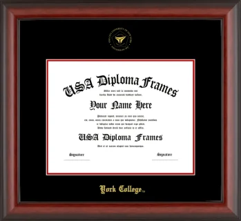 YC Diploma Frame – Cherry Matte – Black/Red Mat