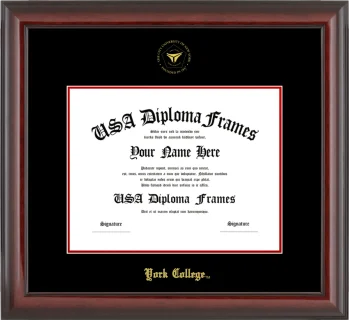 YC Diploma Frame – Cherry Glossy – Black/Red Mat