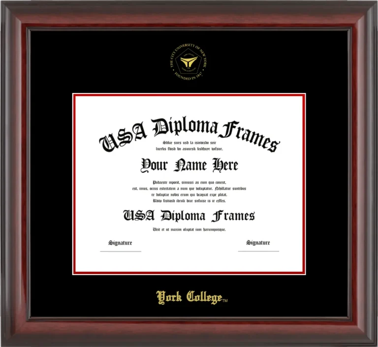 YC Diploma Frame – Cherry Glossy – Black/Red Mat