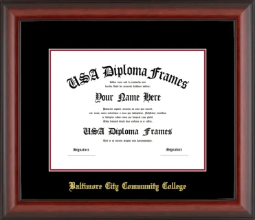 BCCC Diploma Frame – Cherry Matte – Black/Crimson Mat