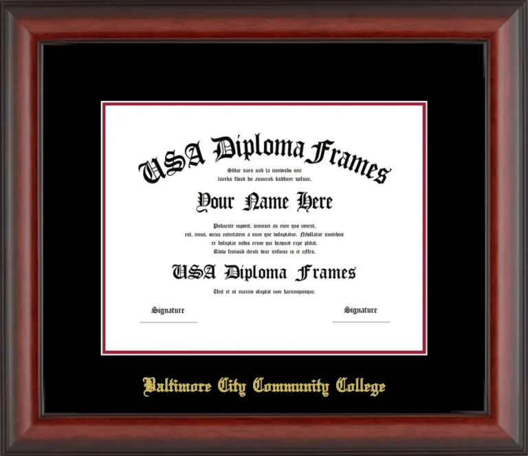 BCCC Diploma Frame – Cherry Matte – Black/Crimson Mat