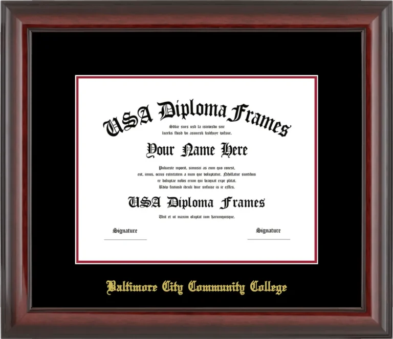 BCCC Diploma Frame – Cherry Glossy – Black/Crimson Mat